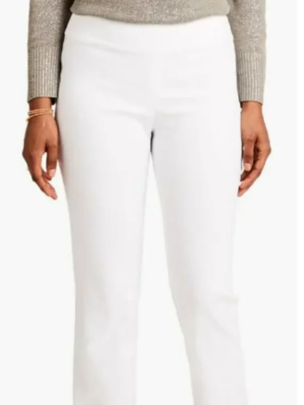 Nic + Zoe Polished Wonderstretch Straight Dress Pant/Trouser in Paper White NWT